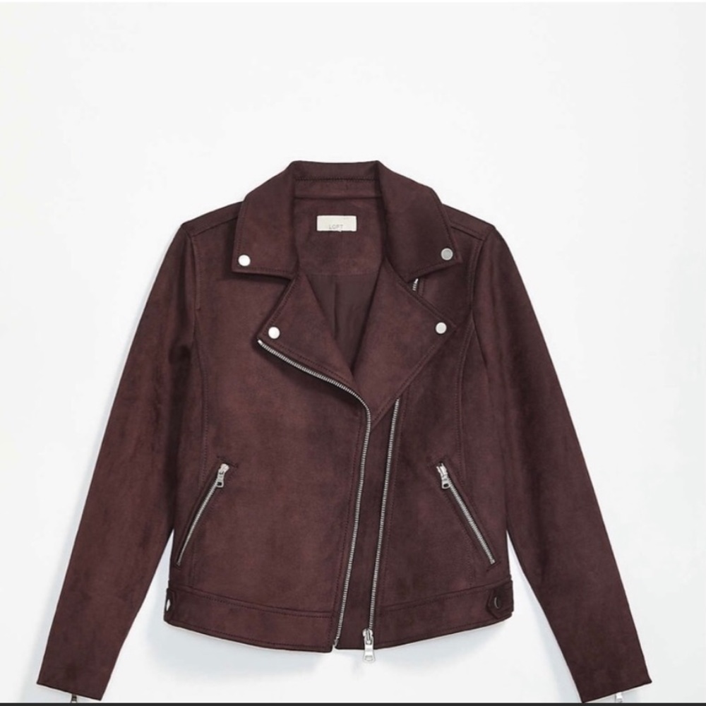 Loft Faux Suede Moto Jacket